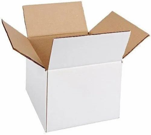 3 Ply Virgin Kraft Paper Packaging Box - 14.5x14.5x14.5 Inch, White Square Design for Relocation and Versatile Use