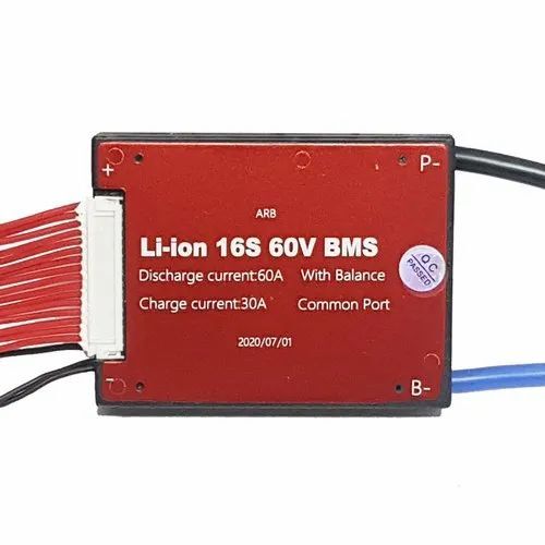 Bms Board - 11.1V Lithium-Ion Battery Pack, 8Amp Capacity, NMC 16S 60A Same Port Waterproof Protection System