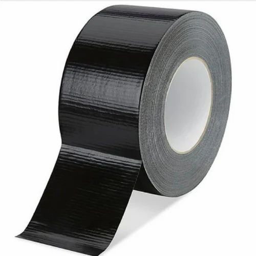 Cloth Tape - Black Single-Sided Adhesive | Navya - Roll Packaging, Good Quality, 24-Month Shelf Life