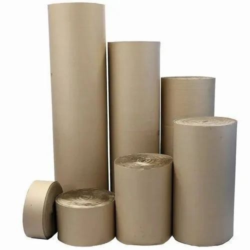 Corrugated Roll - 100 GSM, 2 Ply, Bursting Factor 18 | Brown Color, Durable Packaging Solution for Various Applications