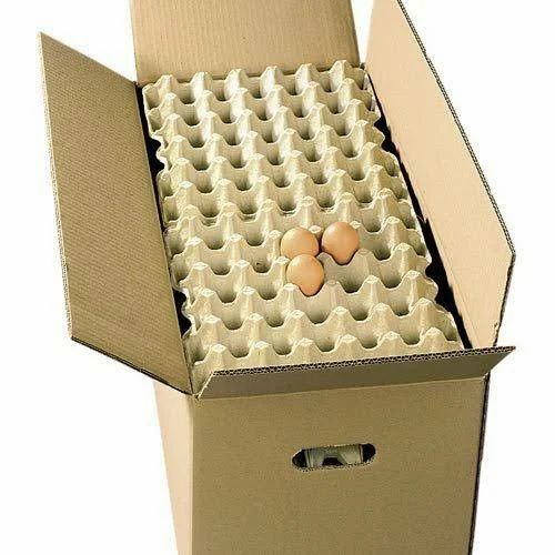 Egg Packing Corrugated Box - Triple Wall 7 Ply, Rectangular Shape, Brown Color | Weight Holding Capacity: 11 - 25 Kg, Full Overlap Slotted Container