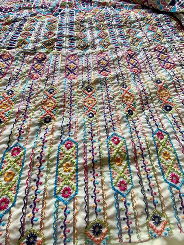 Embroidered Cotton Fabrics - Standard Size, Multicolor | Tear-Resistant, Stain & Wrinkle Resistant, Exceptionally Soft, Fade & Shrink Resistant