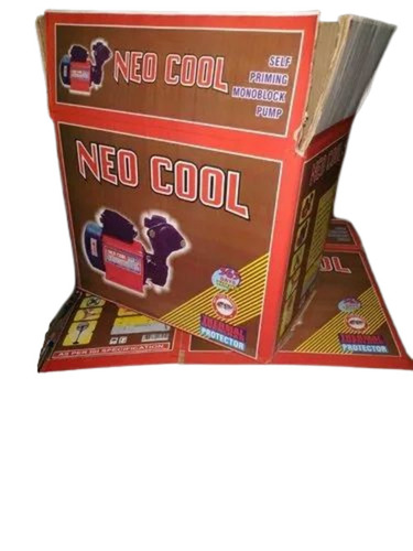 Motor Pump Packaging Box - Cardboard 12x7.5x9.5 Inch Custom Printed Multicolor Rectangular Design with 5 Ply Durability