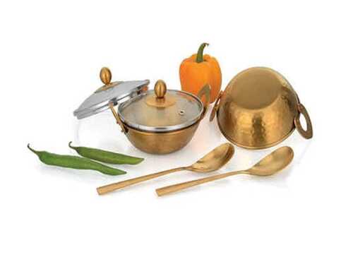 Steel Complete Tableware Set - Color: Copper