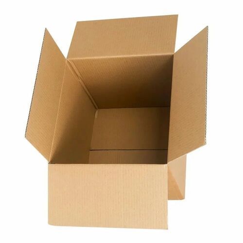 5 Ply Corrugated Packaging Boxes - 4 mm Thick, Brown Rectangle Design | Biodegradable Material, Capacity for Apparel, Electronics, Food, Gifts & Crafts