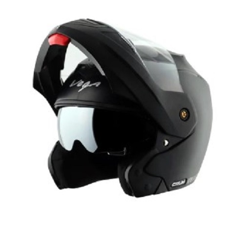 Abs Plastic Plain Black Helmet