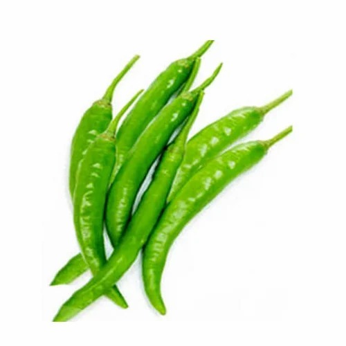 Green Chillies - Organic, Fresh Vegetable in Plastic Bag | Chopped, Cooked Style, No Artificial Flavours, No Preservatives, Pesticide Free