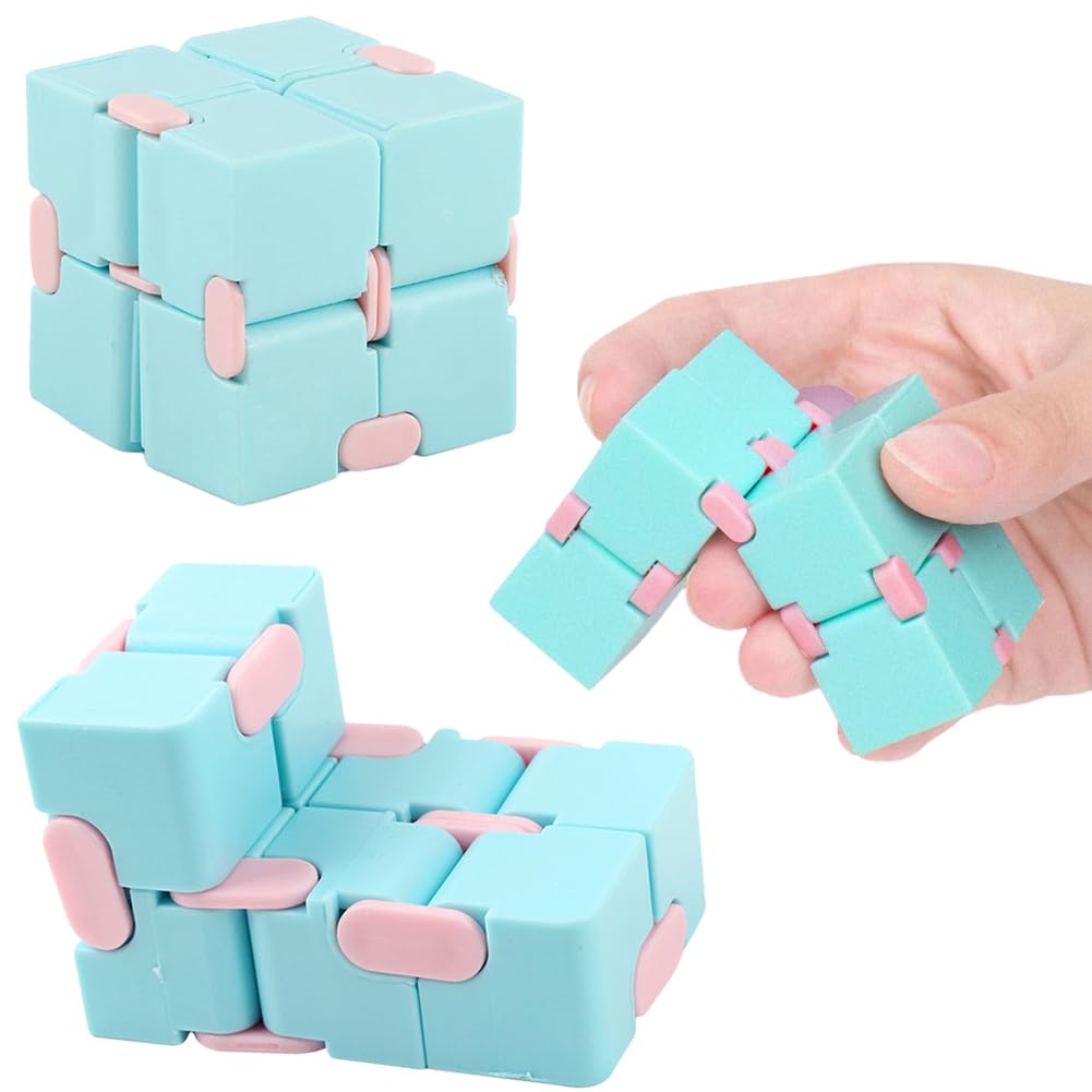 Infinity Cube Sensory Fidget Toy, Fidgeting Game for Kids and Adults, Cool Mini Gadget for Stress and Anxiety Relief and Kill Time,
