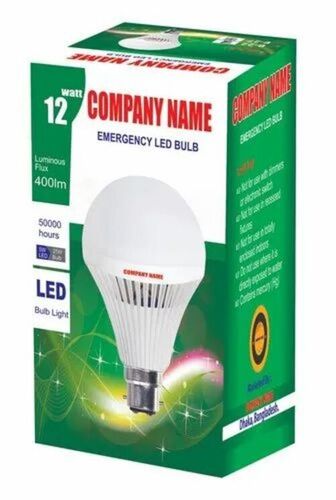 Led Bulb Packaging Box - Paper Material (270-350 GSM) Rectangular Shape Multi Color Design | Suitable for LED Bulb Packaging