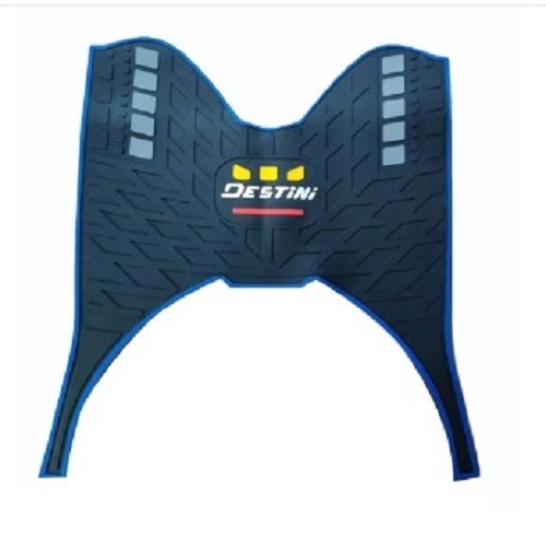 Navy Blue Rubber Two Wheeler Floor Mat