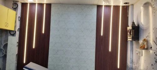 PVC Wall Panel - Flat Shape, 5 mm Thickness, Multi Color | Brown PVC Material, Versatile Usage for Residential Spaces