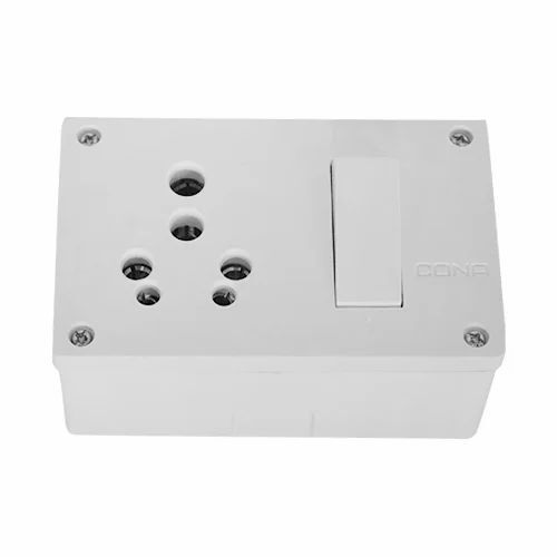 Switch Board - ABS Material, IP54 Protection Level, White Color | Durable, Shock-Proof Design, Easy Installation, Corrosion Resistant, User-Friendly with Multiple Sockets