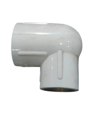 UPVC Reducer Elbow - 90 Degree Female Connection, Durable and Very Good Quality, Fine Finished, Round Shape, 1 Inch Size, High Working Pressure, White Color