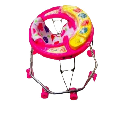 Baby Pink Walkers - Plastic Material, Standard Size, Multicolor Design | Suitable for 6-24 Months, Ideal Baby Walker for Kids