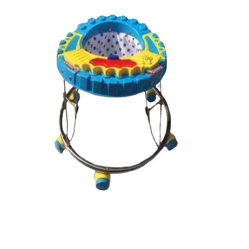 Baby Round Walker - Plastic Material, Standard Size, Multicolor Design | Suitable for Kids Aged 6-24 Months, Optimized for Walking Development