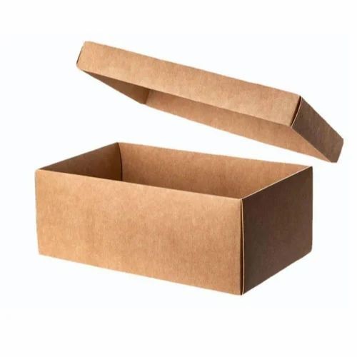 Cardboard Food Packaging Box - 1000 gm Capacity, 12x4 Inch Size, Brown Color, Plain Design