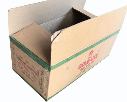Corrugated Food Packaging Box - Double Wall 5 Ply, 18x12x10 Inch Rectangular Shape | Virgin Kraft Paper, Silkscreen Printing, Brown Color