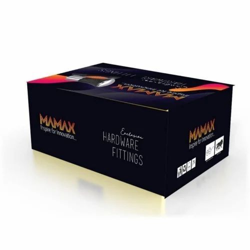 Hardware Fittings Packaging Box - Triple Wall 7 Ply, 185/200 GSM Partly Recycled Paper, Square Shape, Flexo Printed, Multi Color, Spot UV Coated