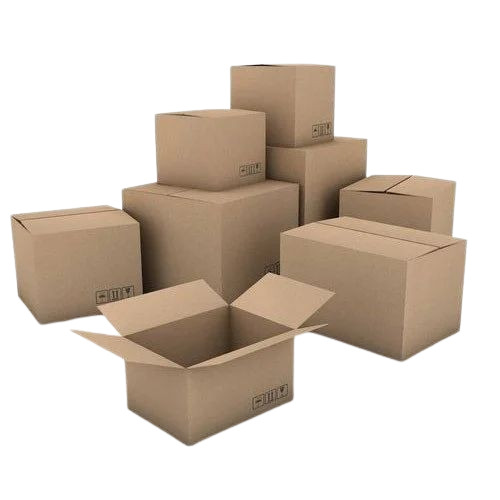 Mono Carton Box - Single Wall 3 Ply, Fully Recycled Paper Material, Brown Color, Raised Ink Finish, Disposable Design for Multiple Applications
