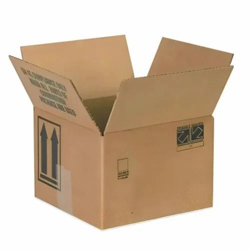 Printed Corrugated Packaging Box - 30x19x18 Inches Brown Virgin Kraft Paper Biodegradable 10 Kg Capacity Ideal for Apparel & Electronics