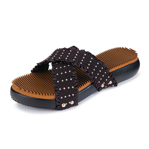 Pu Casual Ladies Slipper - Foam Size 9 | Comfortable Cushioning Durable Build Stylish Design Lightweight Non-slip Sole Flexible Fit Breathable Fabric Printed Pattern