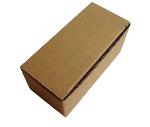 Brown Die Cut Box - Paper Material, Customized Size, Brown Color | Glossy Lamination Finish, Durable, Very Good Quality, Rectangular Shape