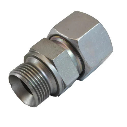 Hydraulic Fitting - Stainless Steel, Plastic, Brass | Silver Color, Male-Female Connection, Square Shape