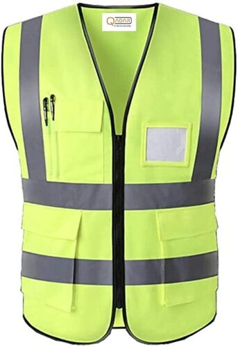 Safety Jacket - Polyester XL Size Green Color | Skin Friendly Fade Resistant Quick Dry Breathable
