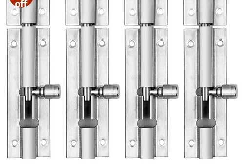 Stainless Steel Tower Bolt - Standard Size Silver Color | Modular Design Corrosion Resistance Easy to Install Strong Screws Included