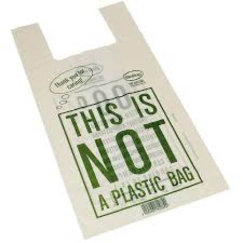 Tear Resistant Compostable Carry Bags - Feature: Screen Printing