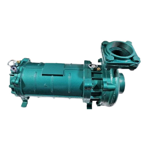 V7 Open Well Pump - Cast Iron 50 MM Discharge 5-10 HP High Pressure | Electric Power Domestic and Agri Usage Green and Blue Color