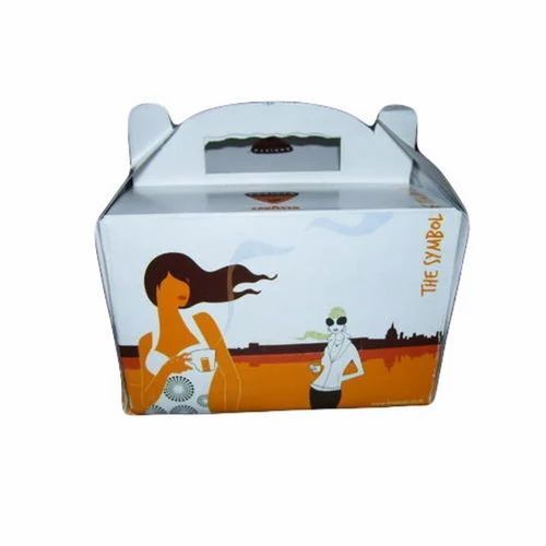 Cake Packaging Box - Paper Material, 100-250 gm Capacity | Multi Color Printed Design, Versatile Usage/Application