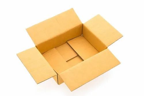 Corrugated Carton Boxes - 18 x 16 x 14 Inch, Brown Corrugated Paper, Rectangular Shape, Single Wall 3 Ply Design, Weight Capacity < 5 Kg