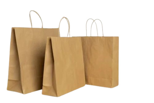 Designer Paper Bag - Brown Plain Paper, Biodegradable and Moisture Proof, Recyclable Rope Handle