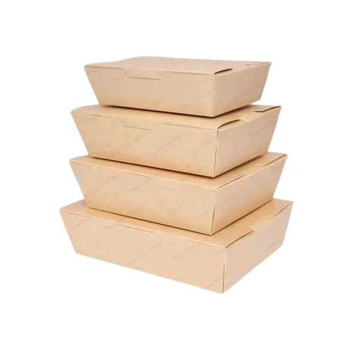 Food Packaging Box - Brown Cardboard Material | Plain Design, Durable and Eco-Friendly