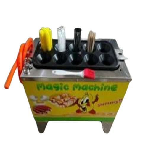 Gas Egg Roll Making Machine - 100 kg/hr Capacity, Stainless Steel Construction , Silver Color, Lightweight 12 kg Design