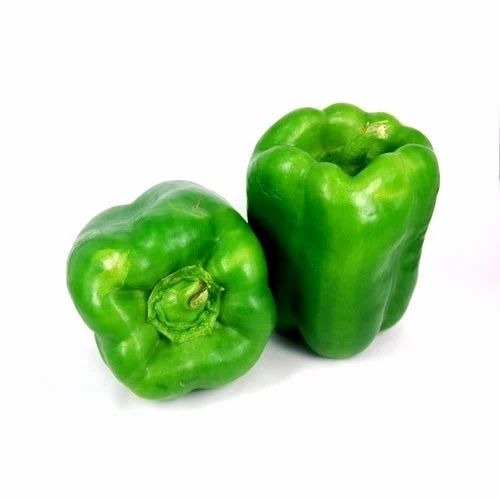 Green Capsicum - Organic, A Grade, Fresh, Chopped | No Preservatives, Pesticide Free, Cooked Style, Plastic Bag Packaging