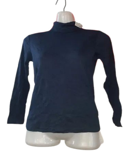 Ladies Full Sleeve T Shirt - Cotton Size S-XXL Blue Color | O-Neck Long Sleeves Soft and Comfortable for Adult Women