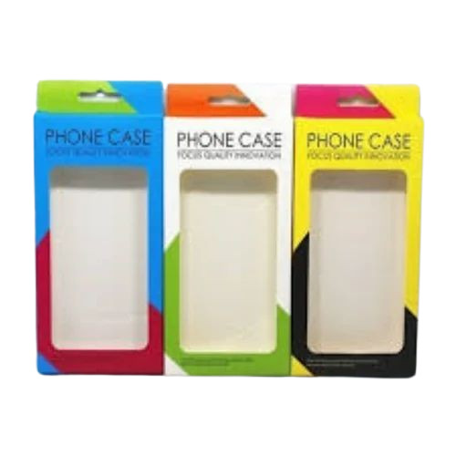 Mobile Cover Packaging Boxes - 600 GSM Hard Paper, Rectangular Shape, Multi-Color Printed Design | Ideal for Stylish Mobile Protection and Presentation