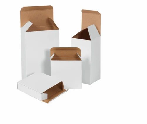 Mono Carton Box - Paper Material, White Color | Plain Design for Versatile Packaging Solutions