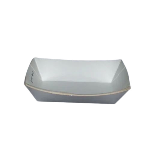 Paper Food Tray - 150 gm Capacity, 350 gm Thickness | White Paper Material, Ideal for Events and Party Supplies