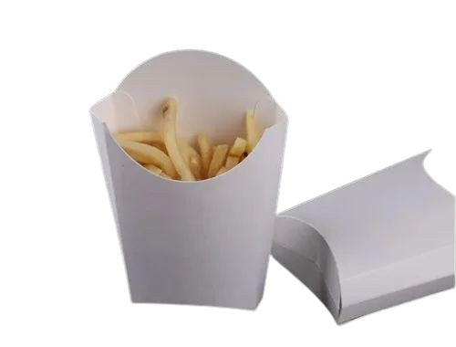 Popcorn Packaging Boxes - Paper Material, Disposable Design, White Color | Plain Style for Convenient Serving and Enjoyment