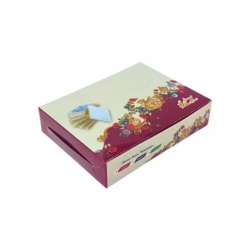 Printed Sweet Packaging Box - Duplex Paper, 7 x 5.5 x 1.5 inches, Multicolor | Rectangular Design, Holds 500 gm, 300 Gsm