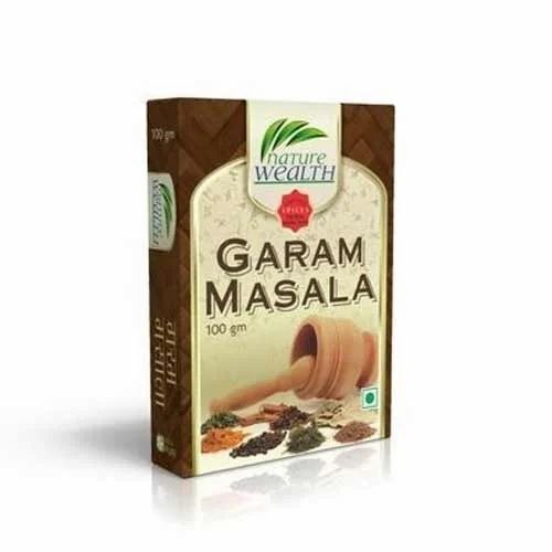 Spice Packaging Box - Multi Color Bleached Kraft Paperboard, Rectangular Shape, Food Grade Disposable, 270-350 GSM Varnished Surface