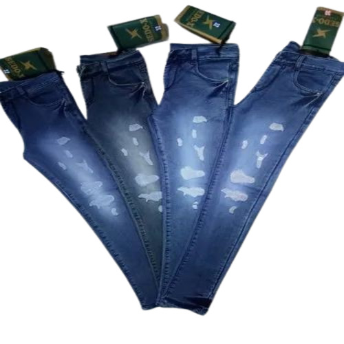 Damage Jeans - Denim, All Size, Blue Color | Breathable, No Fade, Quick Dry, Soft and Comfortable, Faded Pattern, Comfort Fit