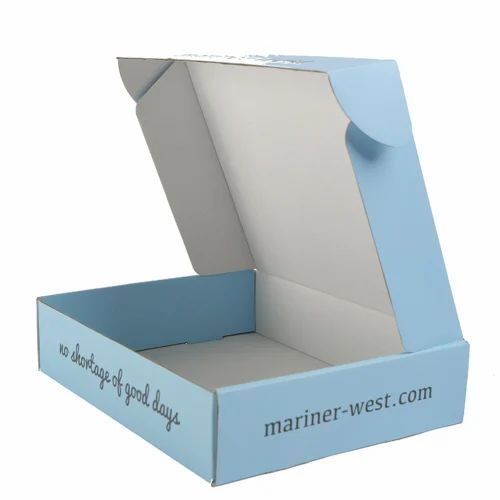 Die Cut Folding Packaging Boxes - Paper Material, Single Phase 2 Ply, Sky Blue Color | Ideal for Gifts & Crafts Packaging