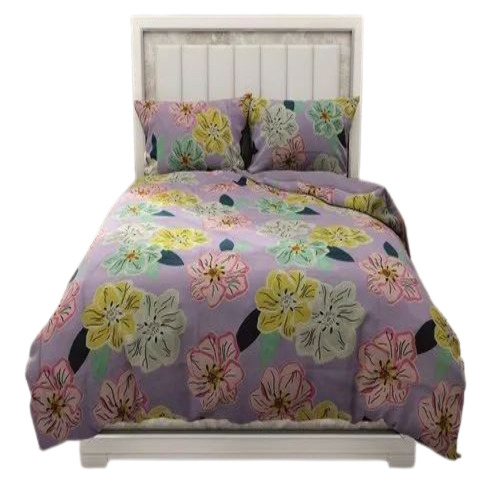 Floral Print King Size Bedsheet - 100% Cotton, Multicolor | Easy To Clean, Eco Friendly, Washable