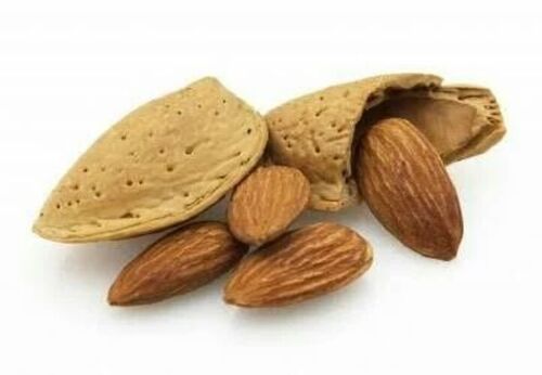 Kashmiri Kagzi Almond Badam - 1 Kg Vacuum Bag, Organic Rich In Protein, Healthy Dried Brown Variety