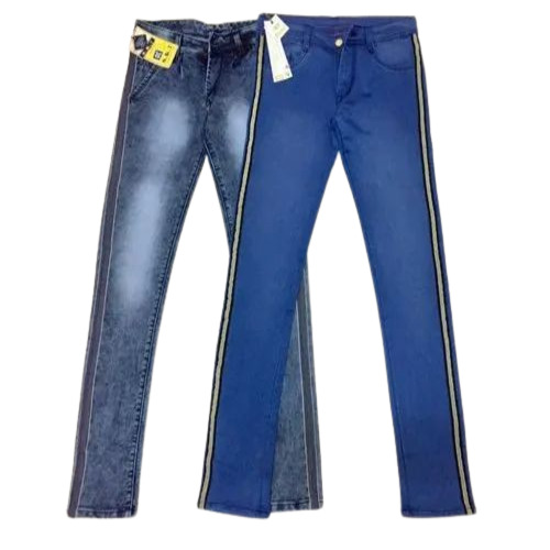 Men Knitted Jeans - Denim Material, All Size, Blue Color | Breathable, Quick Dry, Soft & Comfortable, Plain Dyed Pattern