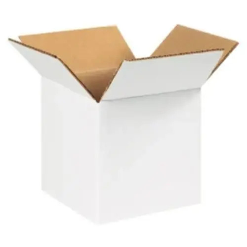 Plain Corrugated Boxes - Moisture Resistant, Disposable & Biodegradable | Lightweight, Eco-Friendly, Customizable Design in Glossy White Finish